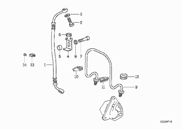 Тормозной трубопровод/шланг Пд для BMW K569 K 75 S (0563,0572) 0 (схема запчастей)