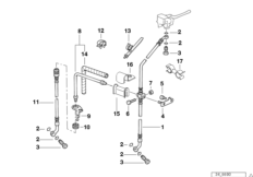 Трубопровод тормозного привода Пд для MOTO 259T R 850 RT 96 (0412) 0 (схема запасных частей)