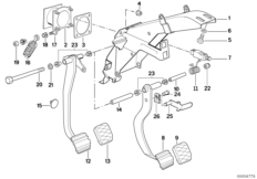 Педаль/выключатель стоп-сигналов для BMW Z1 Z1 M20 (схема запасных частей)