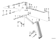 Привод педали акселератора/тросик ПР для BMW E28 525i M30 (схема запасных частей)
