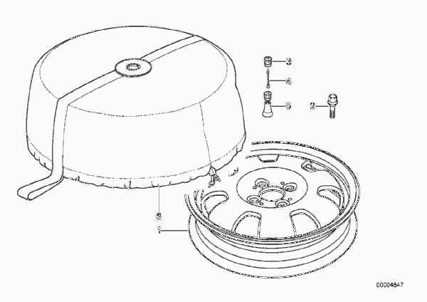 Колесн.диск, легкоспл., литой, дизайн 11 для BMW Z1 Z1 M20 (схема запчастей)