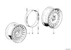 дисковое колесо легкосплавное для BMW E23 735i M30 (схема запасных частей)