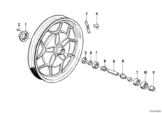 Поводок литого диска для MOTO 248 R65LS 0 (схема запасных частей)