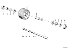 Ступица колеса Пд дополнит.элементы для MOTO 2474 R 100 /7 0 (схема запасных частей)