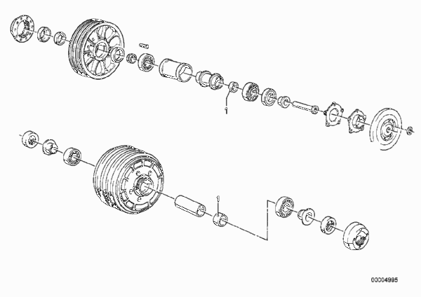 Распорная шайба колеса со спицами для BMW 2474 R 100 RS 0 (схема запчастей)