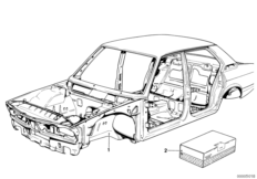 Каркас кузова для BMW E12 525 M30 (схема запасных частей)