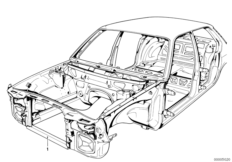 Каркас кузова для BMW E23 728i M30 (схема запасных частей)