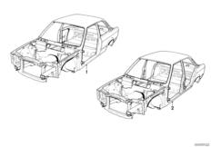 Каркас кузова для BMW E30 318i M10 (схема запасных частей)