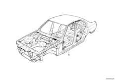 Каркас кузова для BMW E34 525td M51 (схема запасных частей)