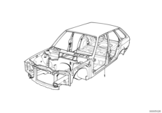 Каркас кузова для BMW E30 316i M40 (схема запасных частей)