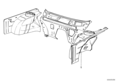 Брызговик Пд для BMW E12 528 M30 (схема запасных частей)