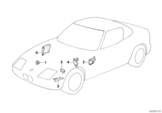 Кронштейн передка для BMW Z1 Z1 M20 (схема запасных частей)