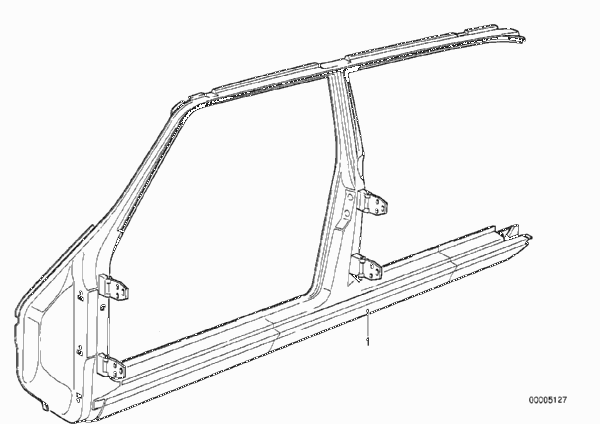 боковой каркас для BMW E23 733i M30 (схема запчастей)