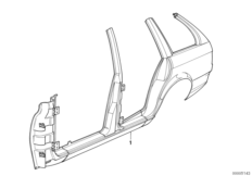 боковой каркас для BMW E30 318i M40 (схема запасных частей)