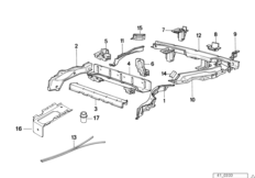 Нижние части Зд Наруж для BMW E34 525i M20 (схема запасных частей)