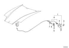 Привод капота для BMW Z1 Z1 M20 (схема запасных частей)