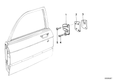 Дверь Пд-клиновой фиксатор замка для BMW E12 528i M30 (схема запасных частей)