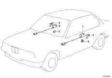Микровыключатель центрального замка для BMW E23 745i M30 (схема запасных частей)