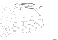 Детали заднего спойлера для BMW E30 316i M40 (схема запасных частей)