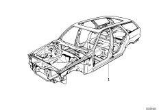 Каркас кузова для BMW E34 525i M50 (схема запасных частей)