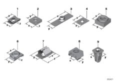 Механические соединительные элементы для MINI R50 One D W17 (схема запасных частей)