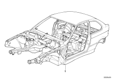 Каркас кузова для BMW E36 316i 1.9 M43 (схема запасных частей)