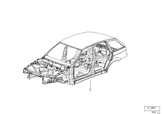 Каркас кузова для BMW E36 325tds M51 (схема запасных частей)