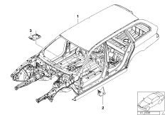 Каркас кузова для BMW E39 525d M57 (схема запасных частей)
