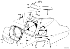 Облицовка верхняя часть/панель приборов для BMW 248 R65T 0 (схема запасных частей)