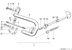 Защитная дуга цилиндров для BMW 47E3 R 80 GS 0 (схема запасных частей)