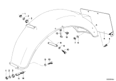 Брызговик заднего колеса дополн.элементы для MOTO 2476 R75/5 0 (схема запасных частей)