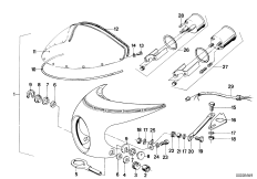 Комплект дооснащения облицовки кокпита для BMW 2476 R60/6 0 (схема запасных частей)