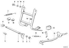Откидной боковой упор/боковая для BMW 2477 R 80 RT 0 (схема запасных частей)
