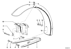 Брызговик Пд для BMW 2477 R 80, R 80 /7 0 (схема запасных частей)