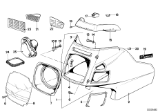 Облицовка верхняя часть для BMW 2477 R 80 RT 0 (схема запасных частей)