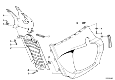 Облицовка двигателя для BMW 2477 R 80 TIC 0 (схема запасных частей)