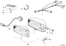 Облицовка проблескового фонаря/фары для MOTO 2477 R 80 RT 0 (схема запасных частей)