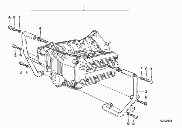 дуга защиты двигателя для BMW K589 K 100 83 (0501,0511) 0 (схема запчастей)