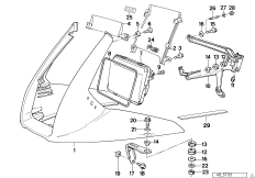 Облицовка верхняя часть/фара для BMW 89V1 K 100 RS (0523,0533) 0 (схема запасных частей)