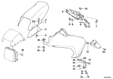 Обшивка дополнительные элементы для BMW K569 K 75 S (0563,0572) 0 (схема запасных частей)