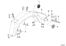 Брызговик Зд/дополн.элементы, крепление для BMW 47E2 R 80 GS PD (CH) 0 (схема запасных частей)