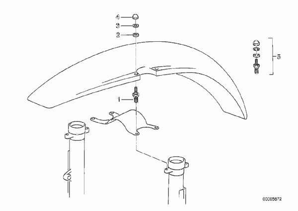 Брызговик Пд низкий/крепление для MOTO 47E1 R 100 GS 0 (схема запчастей)