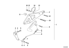 Комплект дооснащ.упора для ног для BMW K569 K 75 S (0563,0572) 0 (схема запасных частей)