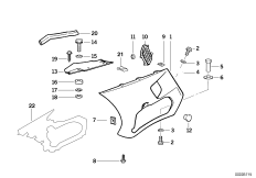 Облицовка боковины для BMW 89V2 K 1100 LT (0526, 0536) 0 (схема запасных частей)