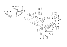 Система упоров для ног, элем.крепления для MOTO 89V2 K 1100 LT (0526, 0536) 0 (схема запасных частей)