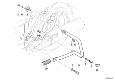 Защитная дуга Зд/Дополнительные элементы для BMW 89V2 K 1100 LT (0526, 0536) 0 (схема запасных частей)