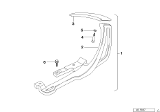 Комплект фиксаторов для чемодана для BMW 259S R 1100 RS 93 (0411,0416) 0 (схема запасных частей)