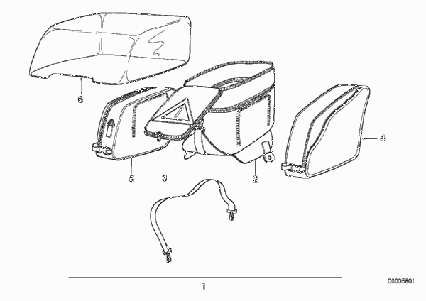 Сумка для BMW 89V1 K 1 (0525,0535) 0 (схема запчастей)