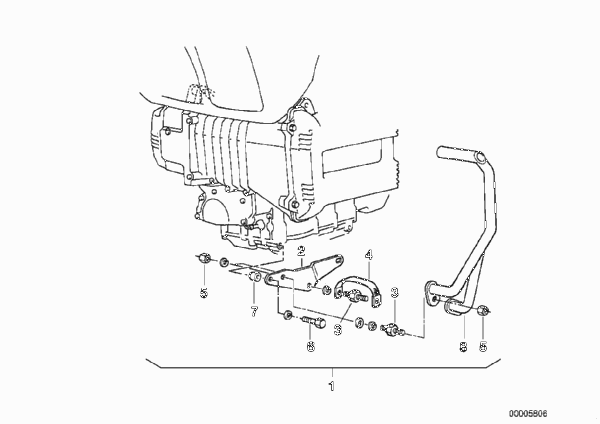 Защитная дуга двигателя/катализатор для BMW K589 K 100 88 (0521) 0 (схема запчастей)