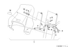 Элементы крепления ветрозащитного щитка для BMW 2473 R 100 R 91 0 (схема запасных частей)